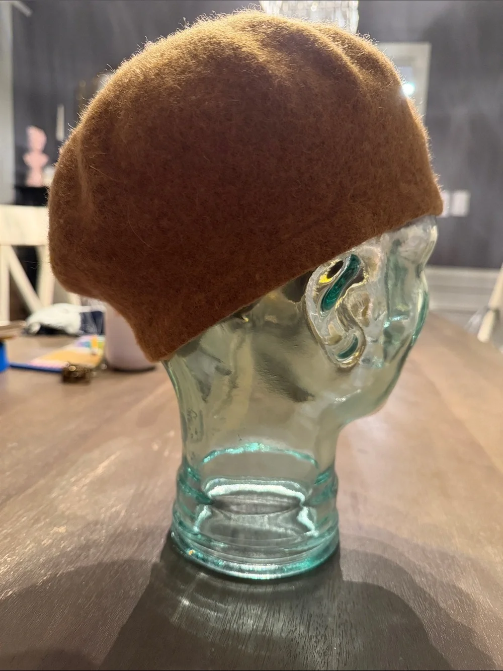 Wool Beret in Camel Brown - Classic Women's Hat